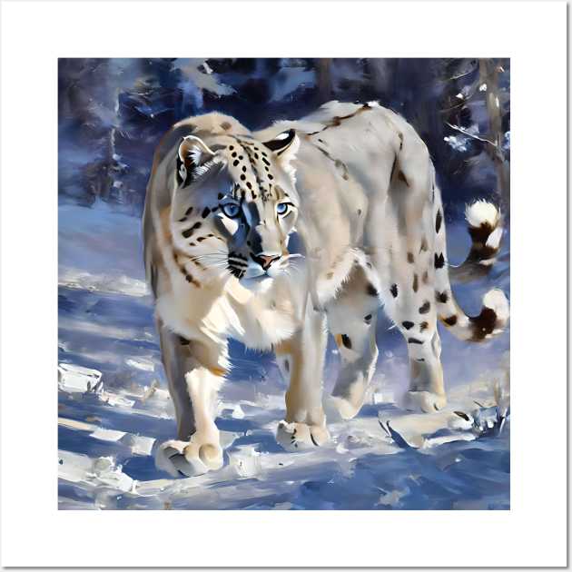 Snow Leopard Study Wall Art by Oldetimemercan